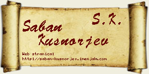 Šaban Kušnorjev vizit kartica